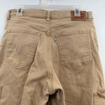 Levi's Levi’s High Waisted Wide Leg Crop Cargo Jeans Tan Utility Stretch W30 Photo 4