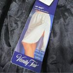 Vanity Fair Vintage  Black Satin Lace Trim slip size L 23” Made USA side slit Photo 1