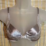 Victoria's Secret Victoria’s Secret Gold Label 1980s/1990s Gold Satin Lace Underwire Brand 34B Photo 0