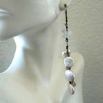 Sterling Silver & Freshwater Pearl Dangle Earrings Photo 2