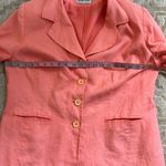 Bagatelle Coral Linen Blend Blazer Womens M, Button Front Lightweight Jacket Orange Size L Photo 6