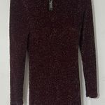 Long sleeve Tight Shimmery Formal / Homecoming Dress Purple Size M Photo 0