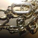 Link Belt Vintage Gold Silver Metal Chain Oval Round Clasp Closure Adjustable Photo 6