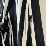 H&M Black & White Striped Cropped Strapless Jumpsuit with Belt, Size 6 Photo 5