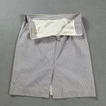 Banana Republic  Pencil Skirt Women 10 Blue White Striped Classic Business Casual Photo 5