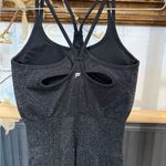 Fabletics x Khloe Kardashian Seamless Lurex Black Sparkle Jumpsuit ~ Size XS 💚🍄 Photo 5