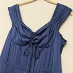 Current Air  small Elegant formal Navy Blue empire Maxi Dress Maxi ruching detail Photo 4