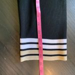 Ming Wang  Black Knit Jacket Medium 3/4 Sleeve Striped‎ Hem Metal Buttons Classic Photo 11