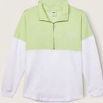PINK - Victoria's Secret VICTORIA'S SECRET PINK VARSITY HALF ZIP CREW PULLOVER SWEATSHIRT SIZE M Photo 0