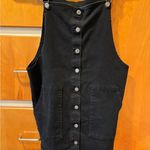 SO  Black Denim Overall Dress Vintage XL Photo 2