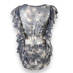 Maurice's Womens Blouse Top Shirt Sheer Empire Waist Ruffled Pullover Large Photo 4