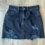 PacSun  Black Distressed Denim Mini Skirt | Size 23 Photo 0