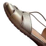 Like New Earth Brand Leather Aloha Sandals Gold Size 8.5 Photo 6