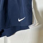 Nike Womens Running Shorts Navy Blue White Dri Fit Athletic Performance Size M Photo 2