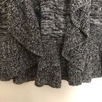 Style & Co . Knit Black Gray White Long Sleeve Open Front Draped Cardigan Sweater Photo 2