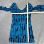 Diane Von Furstenberg  Aggie Freedom Trail Silk Knit Sheath Mini Dress Teal Black Photo 11