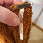 Free People  chunky cable knit oversized tunic sweater burnt‎ orange size XS Photo 6