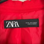 ZARA  Women's Suit Set Matching Blazer Pants Set Red Sz 8 / 6 Tailored Photo 2