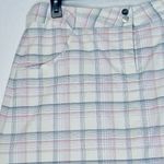 Nike ‎ Golf Skort Size 12  Pink Yellow Plaid A-Line Pockets Photo 1