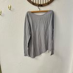 Frank & Eileen  Gray Large Assymetrical Hem Line Lightweight Long Sleeve Cotton Photo 6