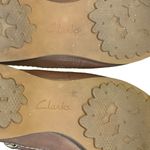 Clarks Brown Leather Slingback Flats Comfortable Casual Shoes Photo 5