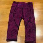 Lululemon Athletica Paisley Print Pants - Fuchsia and Black Photo 0