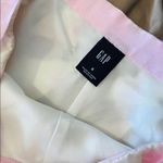 Gap 100% silk pleated skirt Women’s size 4 Geometric Print Lined Light Pink Tan Photo 1