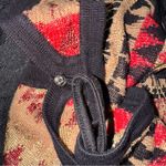 Boston Proper  Vintage Knit Knee Length Beige Black Dress Womens Large Photo 4