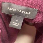 Ann Taylor Wool Cashmere Blend Cardigan Plum Size Medium Sweater Knit Open Front Photo 2