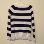 Sail To Sable  Striped Fringe Crewneck Sweater XXS Photo 1