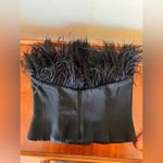 LPA  Aida Sweetheart Neckline Black Feather Corset Top Size S Photo 3