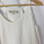 Loft Ann Taylor  White Swiss Dot Racerback Tank Top SP Photo 2