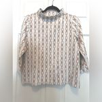 Ann Taylor EUC Chain Pattern Mock Neck Sweater Photo 2