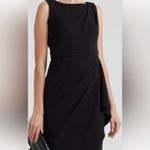 DKNY  Black Sheath Dress with Gathered Shoulder and Waist. Photo 2