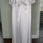 Show Me Your Mumu Rome Twist Gown Maxi Dress Silver Luxe Satin Photo 1