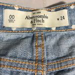 Abercrombie & Fitch Blue Polka Dot Shortie Shorts Frayed Distressed 28” Size 00 Photo 1