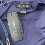 City Chic  Size S 16 Swimsuit Elba One Piece Off The Shoulder Tropical Print NEW Photo 8