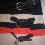 NYC S Sweater Dress Coral Tan Black Buckles Bodycon Dress Photo 2