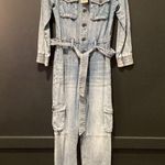 Alice + Olivia  etha chambray long sleeve jumpsuit in chambray denim 25 nwt Photo 1