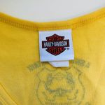 Harley Davidson 100% Cotton Yellow Fitted Graphic Tank Top Photo 9