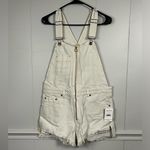 We The Free NWT Off White Sunkissed Shortfall Denim Overalls Size 8 Photo 3