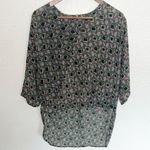 WAYF  Patterned 100% Polyester High Low Blouse Photo 0