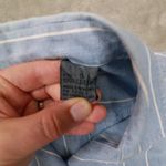 Liz Claiborne Lizwear Vintage Blue Pin Stripe Darted Waist Button Up Shirt size Small Photo 2