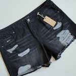Zumiez Empyre  black distressed denim shorts size 1 Photo 2
