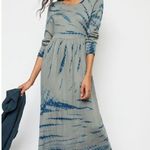 Anthropologie Dolan Left Coast Eliska Moss Tie-Dye Midi Dress XS Lagenlook Photo 8