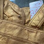 Free People Gold Leather Mini Dress Size 2 New w/Tag Retail $300 Photo 9