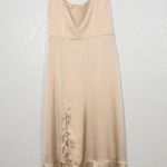 Show Me Your Mumu New Champagne Satin Claire Midi Dress Size Large Photo 1