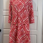 Lilly Pulitzer  Island Coral Reef Madness Red White Print Knit Dress Small Photo 0