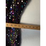 Bear Dance NWT Sparkly Sequin Mini Dress Spaghetti Straps Blk Rainbow Party Clubwear Disco Photo 8