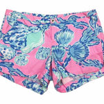 Lilly Pulitzer Adie Shorts pink blue seashells 4 Photo 0